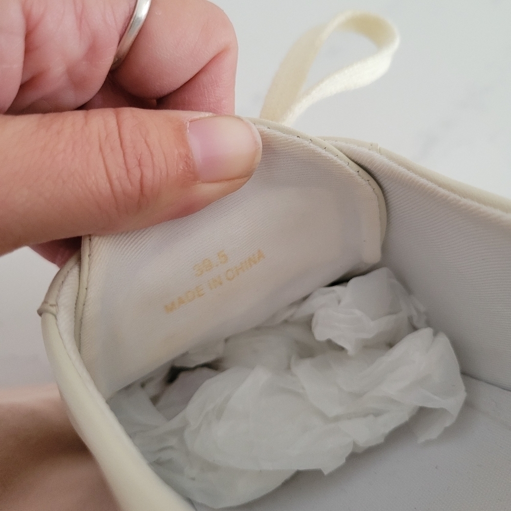 Ted Baker Kimiah Sneakers Ecru Cream Ivory Leather Vulcanised Trainer 39.5 - Picture 9 of 12